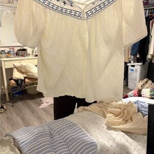 Lucky Brand Cream/Tan Top